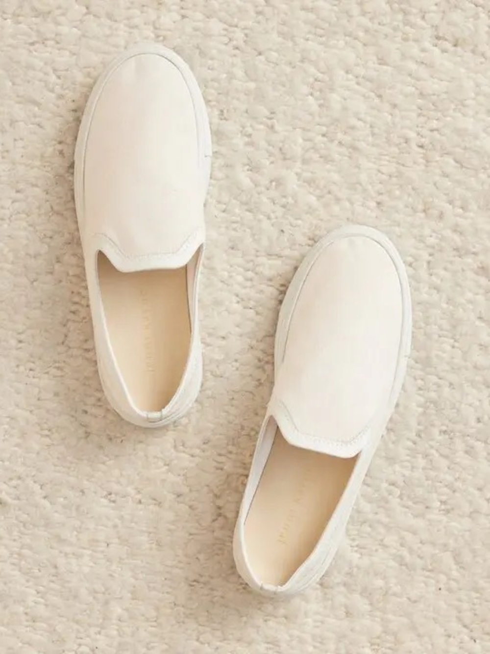 Jenni Kayne White Canvas Slider Sneakers 37